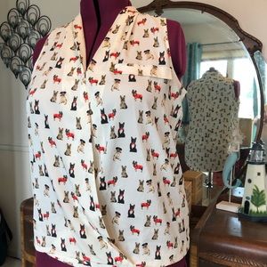 Adorable 1X doggie blouse!
